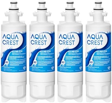 AQUA CREST ADQ36006101 Water Filter, Replacement for LG® LT700P®, 4 Pack by AQUACREST