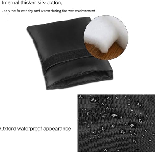Outdoor Faucet Covers for Winter 3 Packs Hose Bib Protector Spout Cover Garden 8.7" x 7" x 2", Outside Spigot Pipe Freeze Protection Cover Insulated Tap Pouch (large) - Image 6
