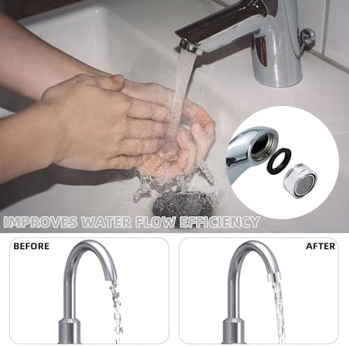 8 Pcs Faucet Aerator Replacement Parts, Kitchen Sink Male Female Thread Parts With Wrench and Gasket, Faucet Filter Starter With Brass Shell for Bathroom - 8 Sizes - Image 5