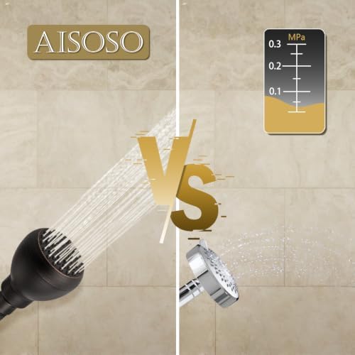 AISOSO Fixed Shower Head High Pressure 2PCS 3" Showerhead Oil Rubbed Bronze - Image 4