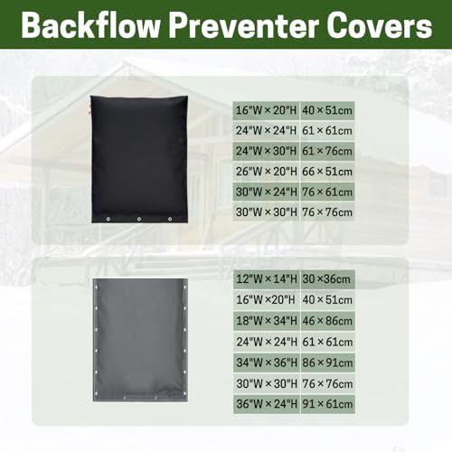Backflow Preventer Insulated Cover, Pressure Vacuum Breaker Cover with 6 Layers Thick Fabric, Sprinkler Valve Insulation Pouch for Winter Freeze Protection, Water Well Pump Covers, 24×24 IN - Image 7