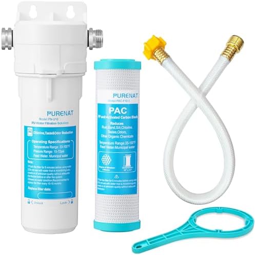 RV Water Filter System - with 10" Compound Filter for RVs,Campers,Gardening by PURENATTUBINGANDFITTINGS