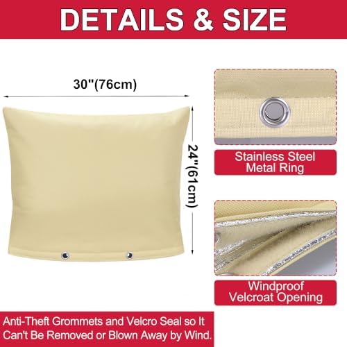 Backflow Preventer Insulation Cover, 30" W x 24" H - Image 2