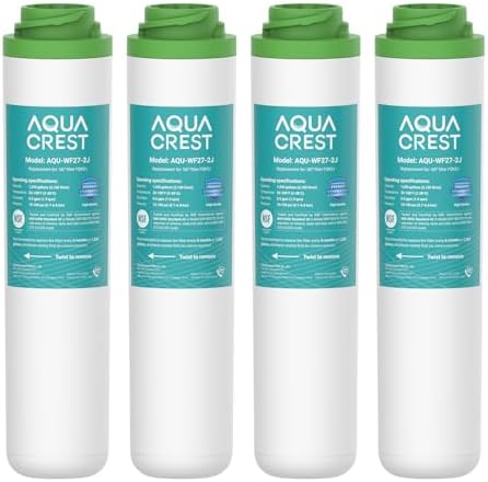 AQUA CREST FQK2J Water Filter Replacement for GE FQK2J, FQK1K, 4 Pack by AQUACREST