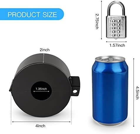 Water Spigot Lock with Combination Padlock, Outdoor Faucet Lock Cover, Fits 1-1/2 to 3-1/2 Inch Valve Handles to Prevent Water Theft for Outdoor, Garden, and Commercial Use (Black) - Image 5