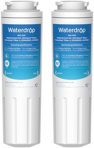 Waterdrop UKF8001 Water Filter Replacement for EveryDrop® Filter 4, 2 Pack by Waterdrop