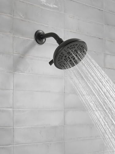 Delta Faucet 8-Spray Touch-Clean Matte Black Shower Head, Delta Shower Heads, Showerhead, Shower Head Black, 2.5 GPM Water Flow, Matte Black 75898BL - Image 2