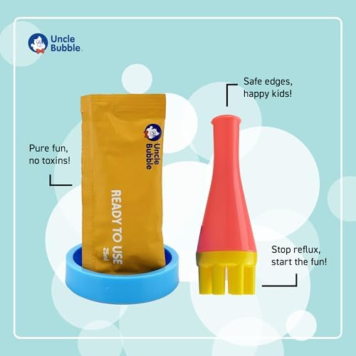 Uncle Bubble Mini Bubble Blower, Pink Eco Pouch for Kids - Image 6