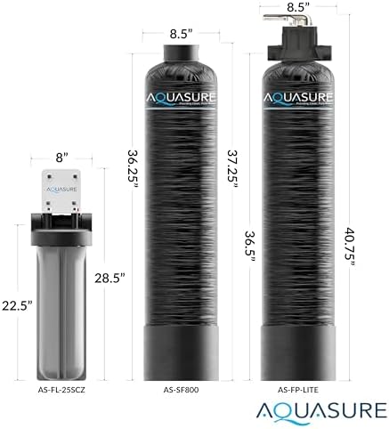 Aquasure Serene Lite 800K Gallons Whole House Salt-Free Water Conditioner/Descaler Bundle with Pleated Sediment Filter and GAC/KDF55 Treatment System for 1-3 Bathrooms | Removes 99% of Contaminants - Image 7