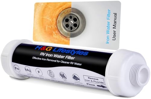 H&G Lifestyles Iron Filter for Garden Hose, RV Water Filter for Well Water by HGLifestyles