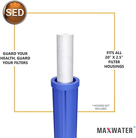 Max Water 5 Micron 20 x 2.5 Sediment Water Filter Replacement Melt-Blown Polypropylene Cartridge for Whole House Filter System, 12 Pack - Image 7