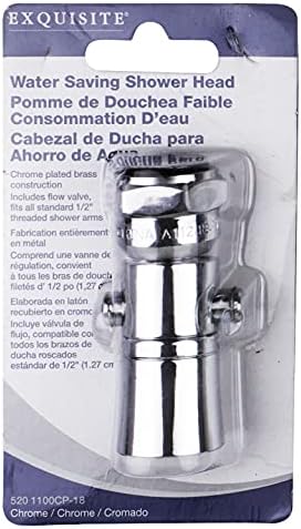 LDR Industries 520 1100CP-18 Water Saving Showerhead with Push Button Flow Control, Chrome Plated Brass - Image 2