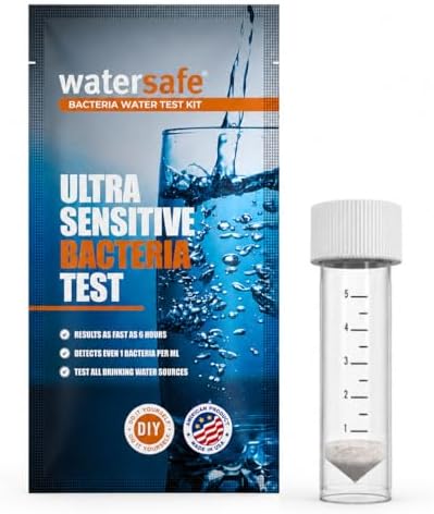 Watersafe® Bacteria Water Test Kit – USA-Made – Results as Fast as 6 Hours – Detects Coliform (Inc. E. coli) & Non-Coliform Bacteria in Drinking, Well & Tap Water – Lab-Quality Testing – 1 Pack by Watersafe