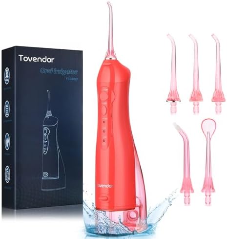 TOVENDOR Electric Water Flosser, Cordless Dental Oral Irrigator for Teeth by Tovendor