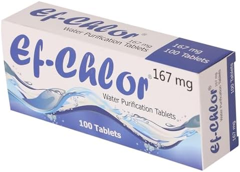 Ef-Chlor Water Purification Tablets 167 mg - Potable Water Treatment Ideal for Emergencies, Survival, Travel, and Camping, Purifies (5.2-6.6) Gallons Water in 1 Tablet (Pack of 100 Tablets) - Image 4