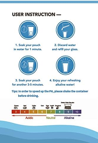 Rapid pH Alkaline Water Filter Pouches - Portable Water Filter System Purifier Infuser for Your Water Bottle, Pitcher, Jug Container- High pH Ionized Water 3 Pack(Net 900 Cups/48 gal) - Image 4