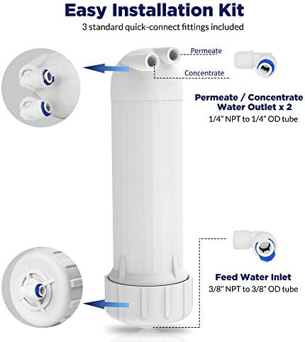 Membrane Solutions 400 GPD RO Membrane and 3012 Housing Kit - Image 3