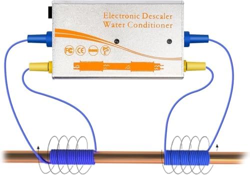 Electronic Water Descaler System, Whole House Water Softener Alternative, No Salt, Limescale Prevention (Sliver) by Beyprern