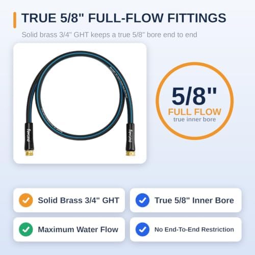 FEVONE 6 ft Lead-In Garden Hose, Hose Reel Leader Hose - Image 3