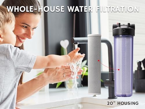 Airthereal 20" x 4.5" Whole House Sediment Activated Carbon Water Filter, 5 Micron 20-inch CTO Water Filter Replacement Cartridge for City and Well Water, 4-Pack - Image 6