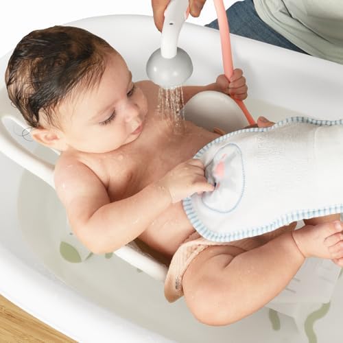 Yookidoo Elephant Baby Bath Toy Rinser with Washing Glove – Fun Battery-Operated Water Play & Trunk Spout Sprayer, Gentle Sink or Tub Bathing Essential for Newborns (Wash & Glove Pink) - Image 4