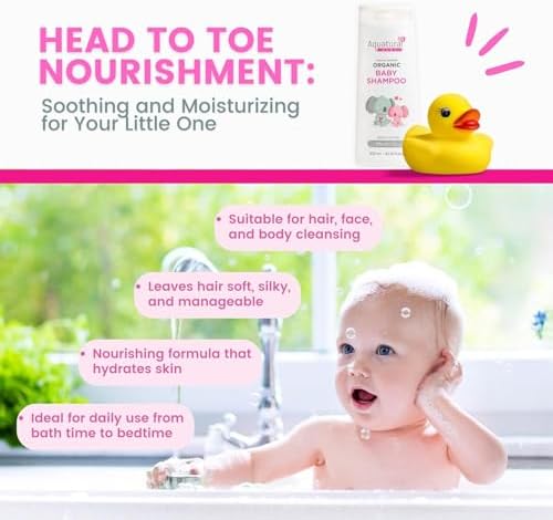 Organic Baby Essentials Bath Care Set - Certified Organic Baby Shampoo, Lotion & Nappy Cream - Dermatologist Tested, Newborn Safe, Gentle & Nourishing - Image 6