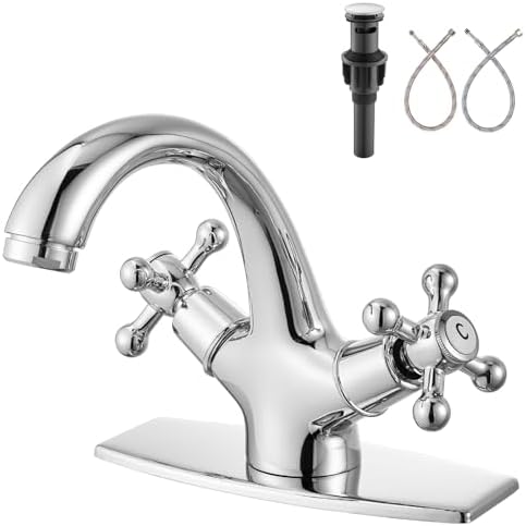 Aolemi Bathroom Sink Faucet 1 Hole or 3 Hole with Drain Polish Chrome by Aolemi