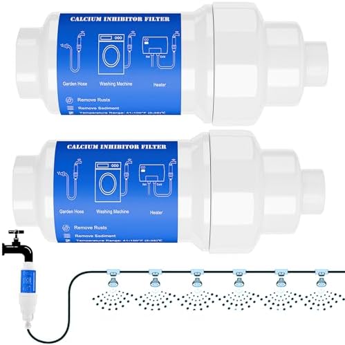 2 Pieces Calcium Inhibitor Filter for 3/4" Standard Garden Hose and Faucets by Mornajina