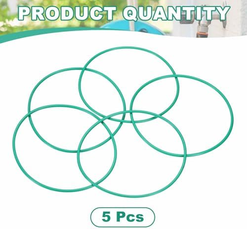 HARFINGTON 5 Pcs Fluorine Rubber O-Rings 95mm OD 90.2mm ID 2.4mm Width Round Sealing O Ring Seal Gasket for Industrial Engines Plumbing Faucet Hose Automotive - Image 3