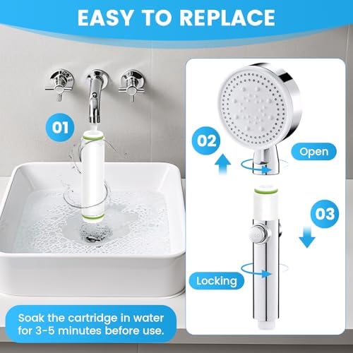 4 Pack Replacement Filters Compatible With PWERAN Handheld Shower Head - Image 3