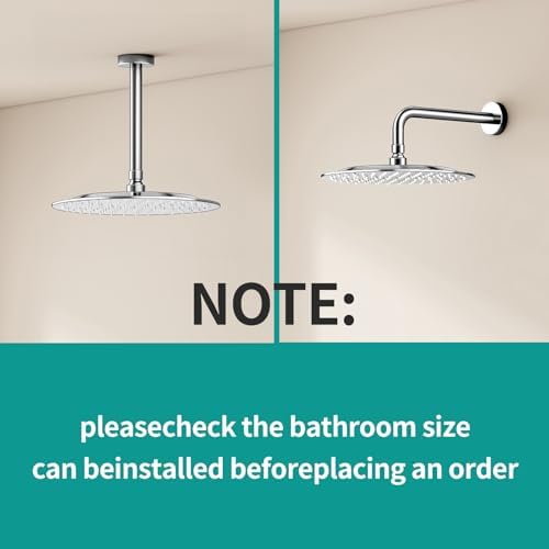 All Metal 10Inch Rain Shower Head - Heavy Duty Stainless Steel, Easy Install, High Water Flow, Ultra-Thin Modern Design for Bathroom (Chrome) - Image 3
