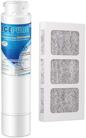 ICEPURE RWF5800A Compatible with Frigidaire EPTWFU01, EWF02, Ultra 2, EPTWFUO1, Pure Source Ultra II Refrigerator Water Filter and Pureair Ultra 2 Air Filter, 1 Combo by ICEPURE