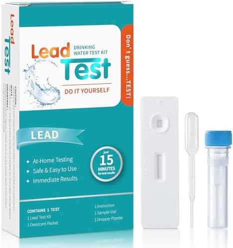 AAwipes Lead in Drinking Water Test Kit – 15-Minute Fast DIY Testing for City Tap & Well Water | High Sensitivity Detects | Easy Home Use | Reliable Results (1) by AAWipes