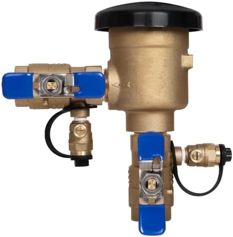 1/2" Brass Pressure Vacuum Breaker, Max 400PSI Sprinkler Backflow Preventer for Non-Potable Systems Like Irrigation & Industry by ONDAQUA