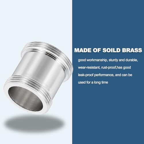 uxcell Faucet Aerator Adapter,M24 Male to M22 Male Brass Faucet Adapter - Image 4