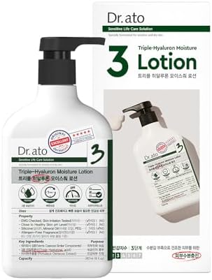 Dr.ato Dr. ato Rapid Moisturizing Daily Lotion for Body & Face with Triple Hyaluronic Acid, Vegan, Korean Skincare (10.4 Fl Oz) by Drato