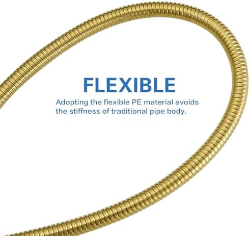 RUMOSE 79 inches Extra Long Shower Hose, Gold - Image 5