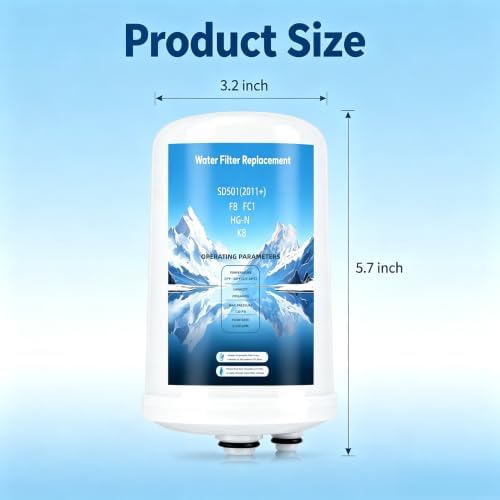 FC1 HG-N F8 Water Filter Replacement Cartridge Compatible with Enagic Leveluk K8, SD501 (2011+), JRIV 8-Plate Ionizer Machines Alkaline Water System, 2 Pack - Image 2