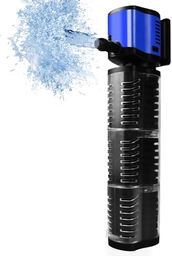 Internal Aquarium Filter for 75-200 Gallons Tank, Removable, Submersible Fish Tank Filter, 400GPH Powerful Pump for Large Fish Tanks, Turtle Tanks, Deodorization Decontamination Filter System by Coospider-repta