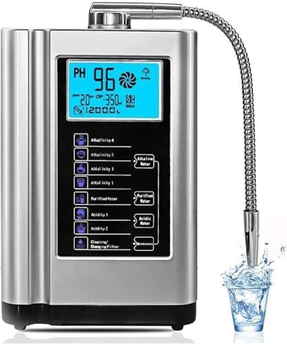 Water Ionizer,Alkaline Water Ionizer Machine, PH 3.5-10.5,Ionized Water Machine, Up to -500mV ORP, with 7 Water Settings, 8000 Liters Per Filter,Auto-Cleaning,Intelligent Voice Silver by Unknown