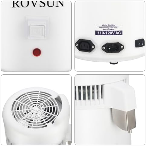 ROVSUN【Upgraded】1.1 Gallon/4L Water Distiller w/Flame-Retardant Material, BPA-Free Container & Stainless Steel Interior for Home, Distilled Water Machine Countertop, Distilling Pure Water Maker, 750W - Image 6
