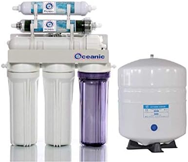 DUAL OUTLET: 75 GPD Home Reverse Osmosis Drinking Water Filtration + RO/DI Aquarium Filter System by Oceanic+Water+Systems