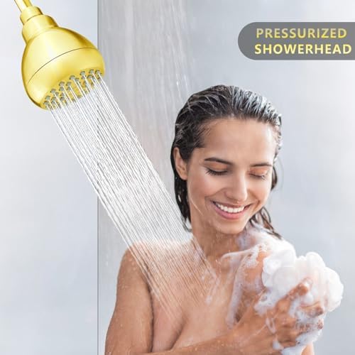 High Pressure Shower Head - Powerful Bathroom Pressure Boosting Showerhead - Perfect Universal Replacement for Bathroom Shower Heads (Gold) - Image 6
