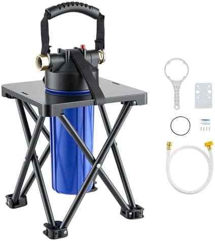 VEVOR RV Water Filter System, 5-Micron Premium RV Water Filtration System Replacement with Cartridge and Mounting Bracket for RVs & Campers, Reduces Sediment, Chlorine, Heavy Metals, Odors and More by VEVOR
