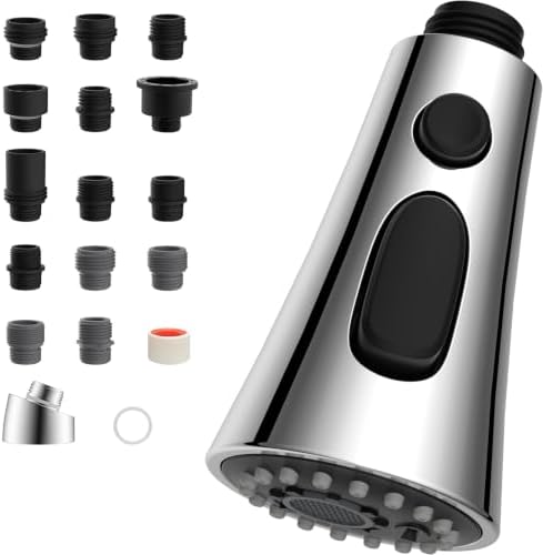Hibbent cUPC Certified Kitchen Faucet Head Replacement with 15 Adapters by Hibbent
