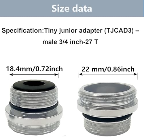 2Pcs Brass Faucet Adapter Kit,Connect Garden Hose,Standard Hose via Diverter,Male & Female Faucet Adapter for Sink Faucets- (Chrome Finished TJCAD3) - Image 2