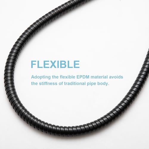 OFFO Shower Hose, 120 in Bidet Hose High Pressure Explosion Proof for Bidet Sprayer Stainless Steel Electroplating with Woven Inner Tube, Matte Black - Image 5