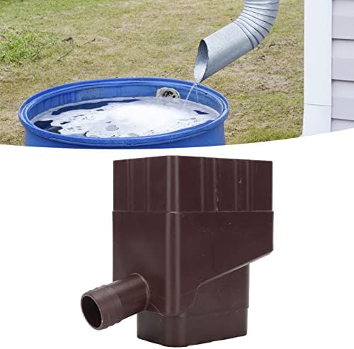 Rain Collection, Rainwater Collection System, 40 Inch Hose Professional Reusable Rain Water Storage Containers Water Diverter System for Lawn Watering (Dark Brown) - Image 5