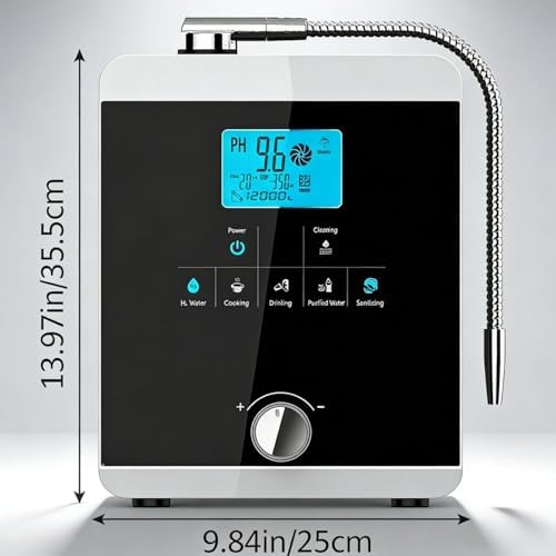 Alkaline Water Ionizer Machine Alkaline Hydrogen Water Purifier, 5 Water Settings Alkaline Water Filtration for Home LCD Display,for Cooking, Food Disinfection - Image 3