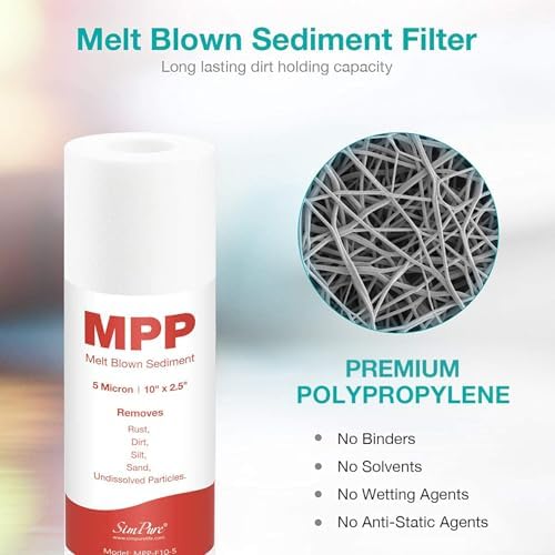 SimPure 5 Micron 10" x 2.5" Whole House Sediment Water Filter Cartridge - Image 4